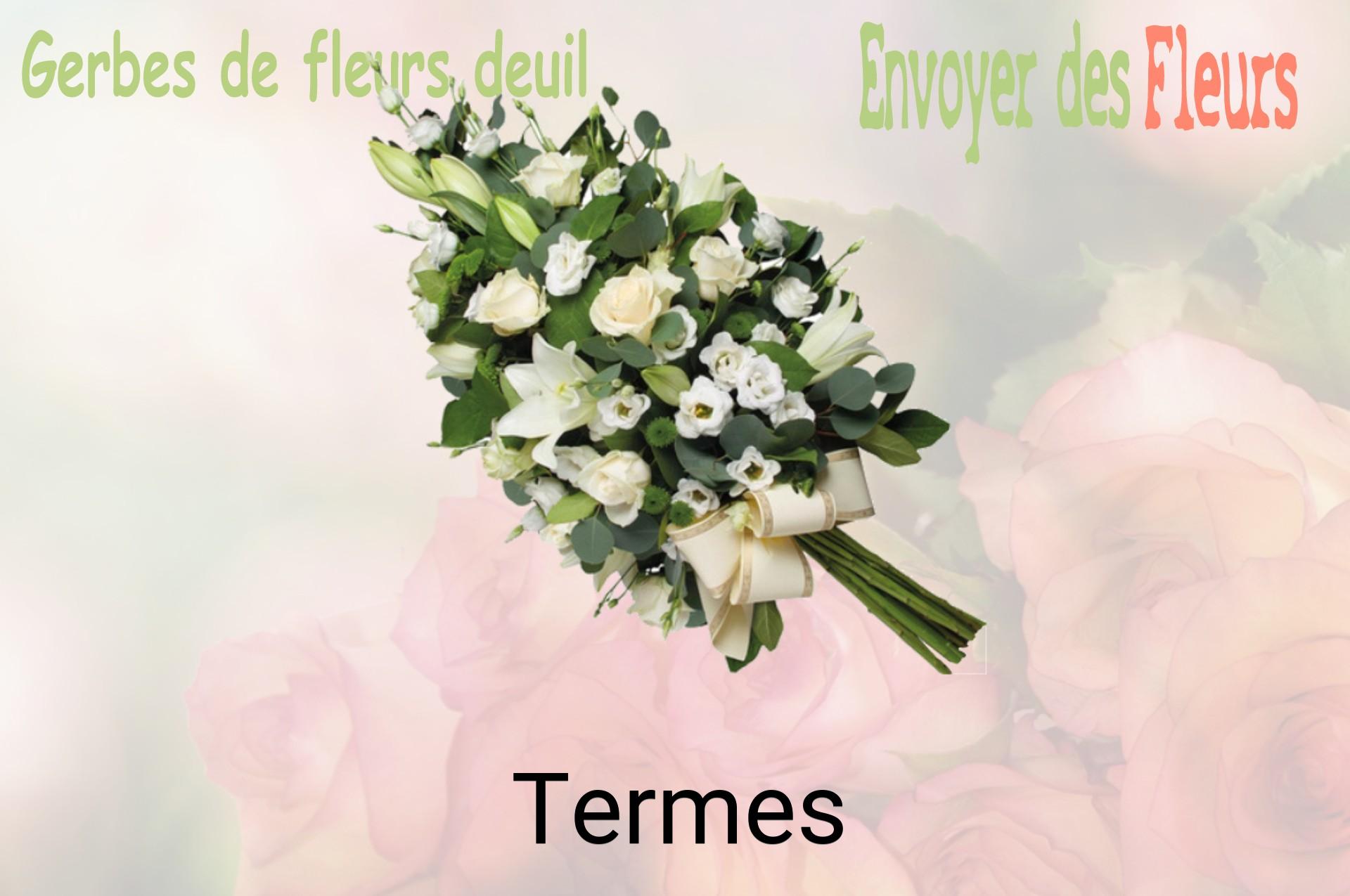 Gerbe de fleurs de deuil livrée à Termes